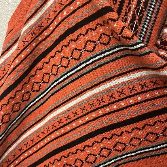 Cecico Womans Open Front Asymmetrical Sweater Vest With Fringe Rust Terra Cotta - Picture 4 of 9